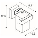 SLV Udend�rslampe THEO BRACKET CW V�g / Loftlampe, QPAR51, GU10, IP65, antracit