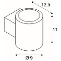 LED V�glampe OCULUS UP/DOWN WL, 2000-3000K, 22-555lm, IP20, sort