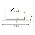 SLV Recessed canopy FITU, with connection box, IP20, white