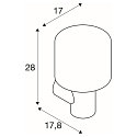 SLV LED Udendørslampe OVALISK WL LED Væglampe, CCT switch, 3000/4000K, 560/600lm, IP65, antracit
