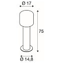 SLV LED Udend�rslampe OVALISK 75 FL LED Standerlampe, CCT switch, 3000/4000K, 560/600lm, IP65, antracit