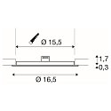SLV LED Loftindbygningslampe SENSER 18 DL, rund, 9,7W, 950lm, IP20, hvid, 4000K
