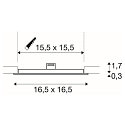SLV LED Loftindbygningslampe SENSER 18 DL, firkantet, 9,7W, 820lm, IP20, hvid, 4000K