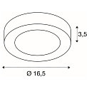 SLV LED Wall / Ceiling luminaire SENSER 18 CW, round, IP20, white, 13W, 4000K, 990lm