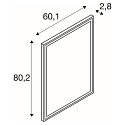 SLV LED Wall luminaire TRUKKO WL, square, IP44, aluminum