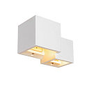 SLV V�glampe PLASTRA WL CUBES, QT14, IP20, hvid