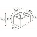 SLV V�glampe PLASTRA WL CUBES, QT14, IP20, hvid