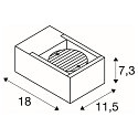 SLV LED Udend�rslampe ESKINA FRAME WL LED V�glampe, CCT switch, 3000/4000K, 1100/1200lm, IP65, antracit