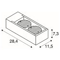 SLV LED Outdoor luminaire ESKINA FRAME WL DOUBLE LED Wall luminaire, CCT switch, 3000/4000K, 1100/1200lm, IP65, anthracite