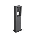 SLV LED Outdoor luminaire ESKINA FRAME FL SINGLE LED Floor lamp, CCT switch, 3000/4000K, 1100/1200lm, IP65, anthracite, 45cm