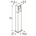 SLV LED Outdoor luminaire ESKINA FRAME FL SINGLE LED Floor lamp, CCT switch, 3000/4000K, 1100/1200lm, IP65, anthracite, 75cm