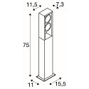 SLV LED Udend�rslampe ESKINA FRAME 75 FL DOUBLE LED Standerlampe, CCT switch, 3000/4000K, 1100/1200lm, IP65, antracit