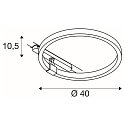 SLV 3-Faset Lampe ONE 40 TRACK DALI, 15,2W, 3000K, 650lm, hvid