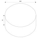 SLV Shade FENDA, 30cm, round, grey