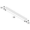 SLV 3-Phase track S-TRACK DALI, 1m, IP20, black