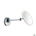 SLV LED Wall luminaire MAGANDA WL Make-up mirror, CCT switch, 2700/3000/4000K, IP44, chrome