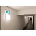 SLV Væg-/Loftlampe SIMA SENSOR, firkantet, 3000K, 2150lm, IP44, hvid