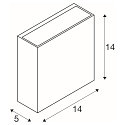 SLV V�glampe BIG QUAD UP/DOWN WL, antracit