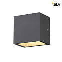 LED Outdoor Wall luminaire SITRA S WL SINGLE, CCT switch, 3000/4000K, anthracite
