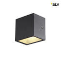 SLV LED Outdoor Wall luminaire SITRA S WL SINGLE, CCT switch, 3000/4000K, anthracite
