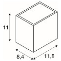 LED Udend�rs V�glampe SITRA S WL SINGLE, CCT switch, 3000/4000K, antracit