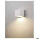 SLV LED Outdoor Wall luminaire SITRA S WL SINGLE, CCT switch, 3000/4000K, white