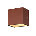 SLV LED Outdoor Wall luminaire SITRA S WL SINGLE, CCT switch, 3000/4000K, rust coloured