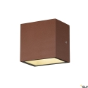 SLV LED Outdoor Wall luminaire SITRA S WL SINGLE, CCT switch, 3000/4000K, rust coloured
