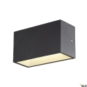 SLV LED Outdoor Wall luminaire SITRA M WL UP/DOWN, CCT switch 3000/4000K, anthracite