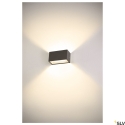 SLV LED Outdoor Wall luminaire SITRA M WL UP/DOWN, CCT switch 3000/4000K, anthracite