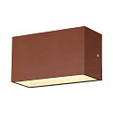 SLV LED Udend�rs V�glampe SITRA M WL UP/DOWN, CCT switch 3000/4000K, rustfarvet