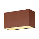 SLV LED Udend�rs V�glampe SITRA M WL UP/DOWN, CCT switch 3000/4000K, rustfarvet