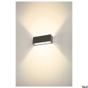 SLV LED Outdoor Wall luminaire SITRA L WL UP/DOWN, CCT switch, 3000/4000K, anthracite