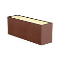 SLV LED Outdoor Wall luminaire SITRA L WL UP/DOWN, CCT switch, 3000/4000K, rust coloured