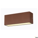SLV LED Outdoor Wall luminaire SITRA L WL UP/DOWN, CCT switch, 3000/4000K, rust coloured