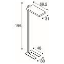 SLV Floor lamp WORKLIGHT, 79W, 4000K, 80�, white