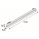 3-faset spot SIGHT TRACK DALI, CCT, sort