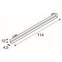 SLV 3-faset spot SIGHT TRACK, CCT 37W, 3000/4000K, 3000lm, IP20, sort