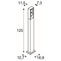 SLV LED Standerlampe ESKINA FRAME 125 Pole dobbelt, 27W, 3000/4000K, 95�, antracit