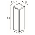 SLV LED Standerlampe QUADRULO, 7W, 3000K, antracit/hvid
