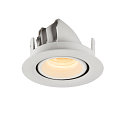 SLV LED Ceiling recessed luminaire NUMINOS� GIMBLE XS, 3000K, 55�, white
