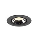 SLV LED Ceiling recessed luminaire NUMINOS� GIMBLE XS, 4000K, 40�, black/chrome
