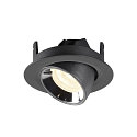 SLV LED Ceiling recessed luminaire NUMINOS� GIMBLE XS, 4000K, 55�, black/chrome