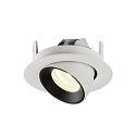 SLV LED Ceiling recessed luminaire NUMINOS� GIMBLE XS, 4000K, 55�, white/black