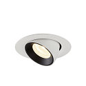 SLV LED Ceiling recessed luminaire NUMINOS� GIMBLE XS, 4000K, 55�, white/black