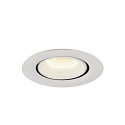 SLV LED Loft Indbygningslampe NUMINOS� GIMBLE XS, 4000K, 55�, hvid