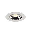 SLV LED Loft Indbygningslampe NUMINOS� GIMBLE XS, 4000K, 55�, hvid/chrom