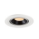 SLV LED Loft Indbygningslampe NUMINOS� GIMBLE S, 2700K, 40�, hvid/sort
