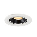 SLV LED Loft Indbygningslampe NUMINOS� GIMBLE S, 3000K, 55�, hvid/sort