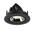 SLV LED Ceiling recessed luminaire NUMINOS� GIMBLE S, 4000K, 55�, black/chrome